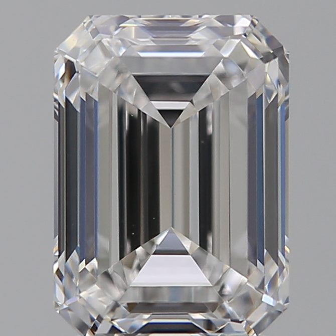 2.26 Carat Emerald Lab Diamond with  Cut Diamond in 14KT  view 1
