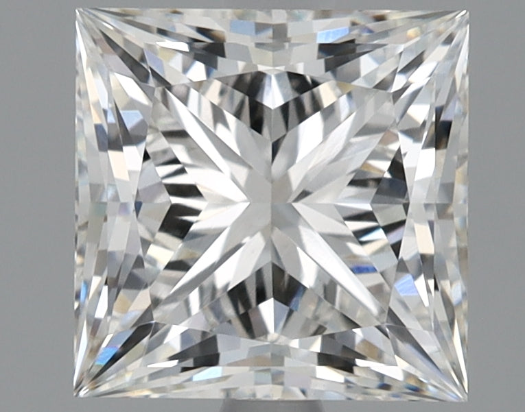 2.18 Carat Princess Lab Diamond with  Cut Diamond in 14KT  view 1
