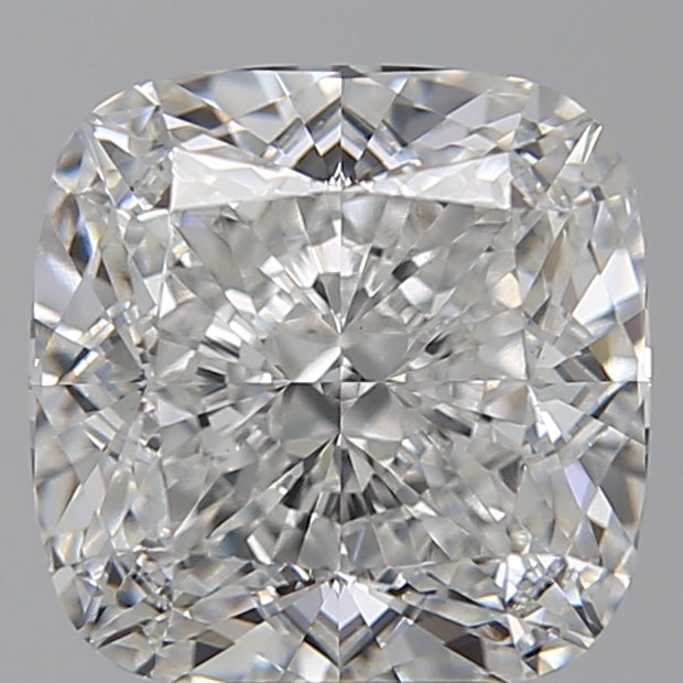 5.09 Carat Cushion Lab Diamond with  Cut Diamond in 14KT  view 1
