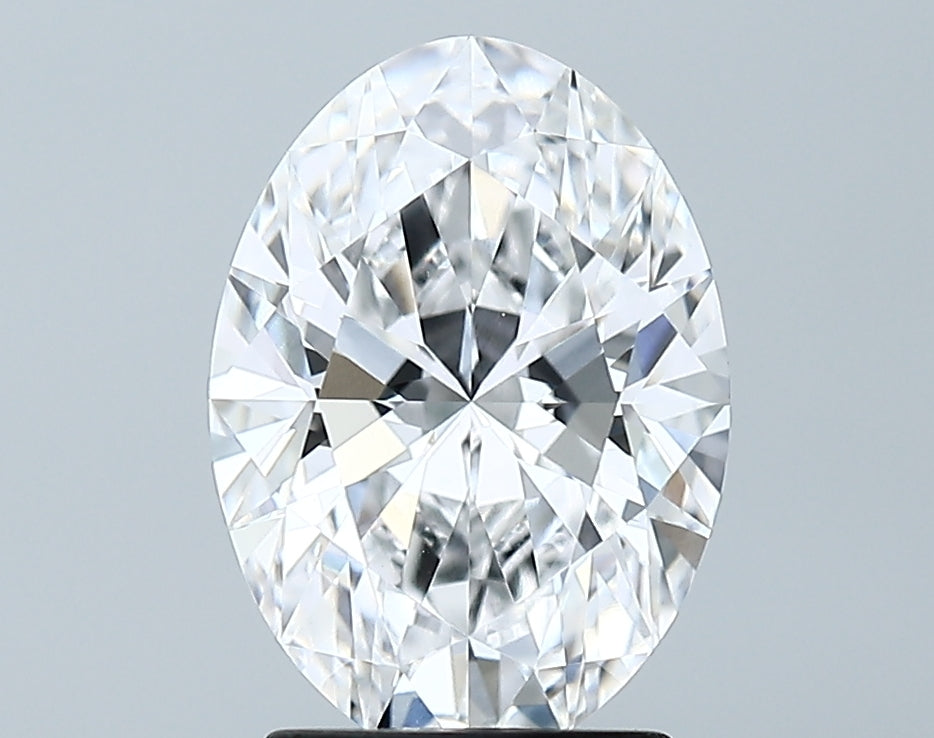 2.29 Carat Oval Lab Diamond with  Cut Diamond in 14KT  view 1
