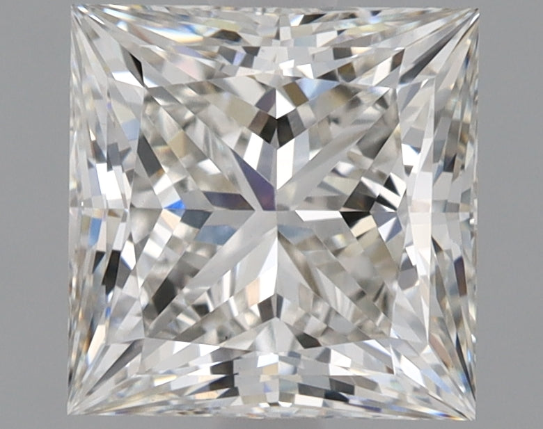 1.62 Carat Princess Lab Diamond with  Cut Diamond in 14KT  view 1
