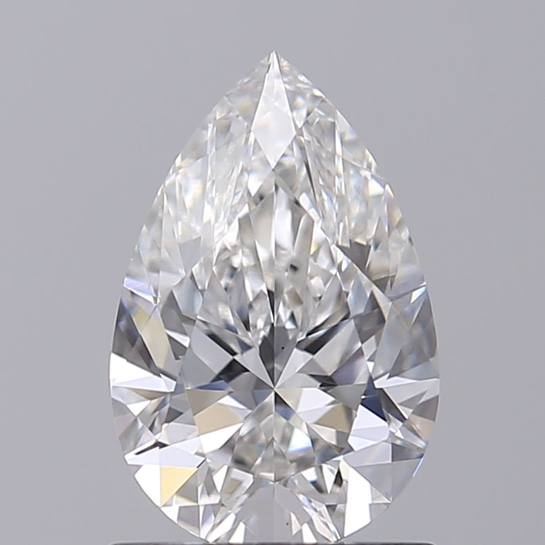 1.0 Carat Pear Lab Diamond with  Cut Diamond in 14KT  view 1
