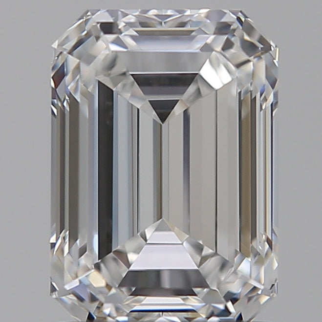 1.59 Carat Emerald Lab Diamond with  Cut Diamond in 14KT  view 1
