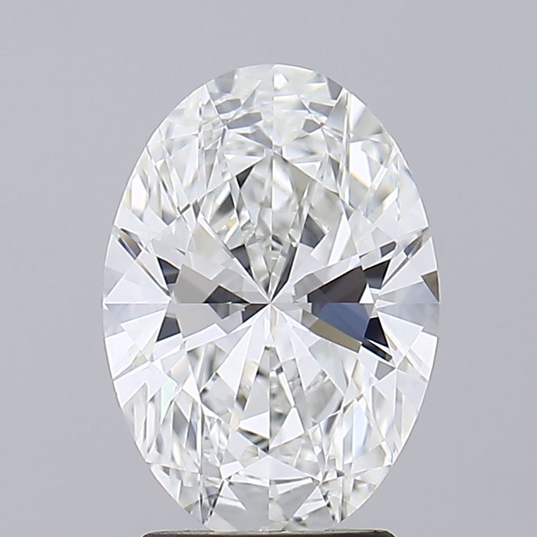 2.37 Carat Oval Lab Diamond with  Cut Diamond in 14KT  view 1
