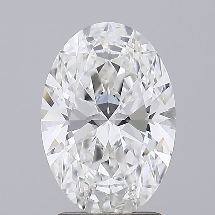 2.28 Carat Oval Lab Diamond with  Cut Diamond in 14KT  view 1
