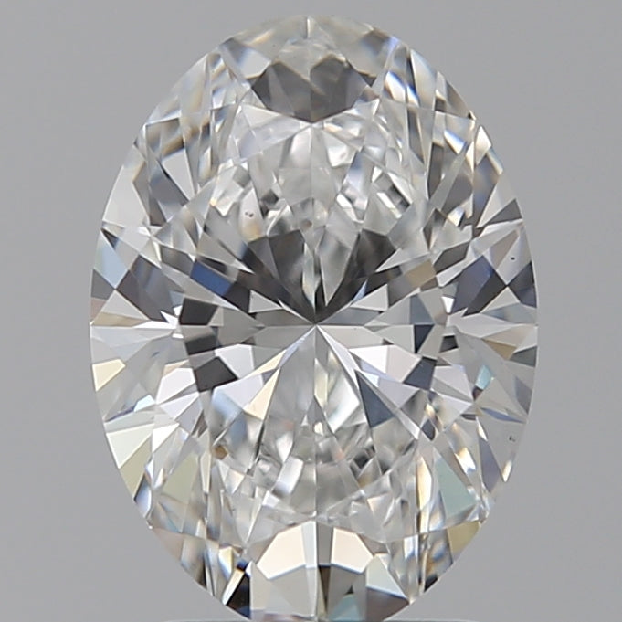2.26 Carat Oval Lab Diamond with  Cut Diamond in 14KT  view 1
