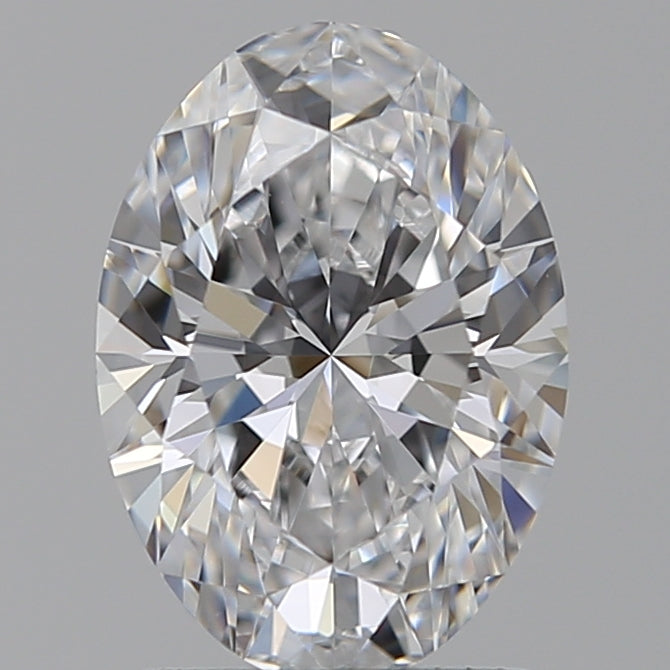 1.5 Carat Oval Lab Diamond with  Cut Diamond in 14KT  view 1
