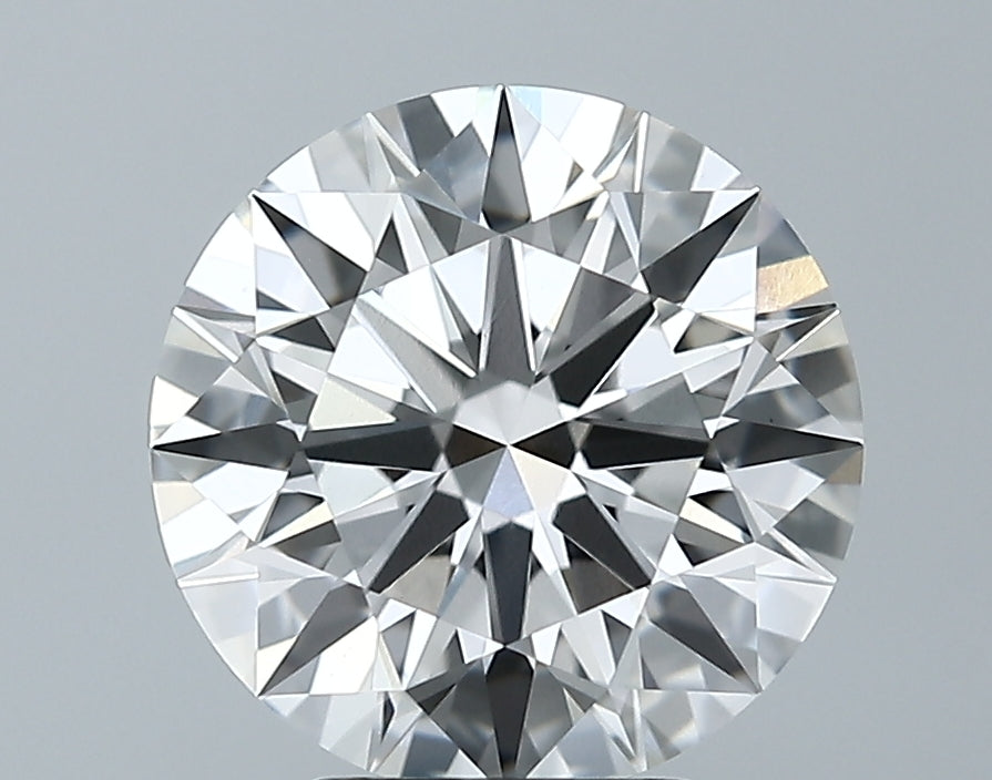 3.51 Carat Round Lab Diamond with  Cut Diamond in 14KT  view 1

