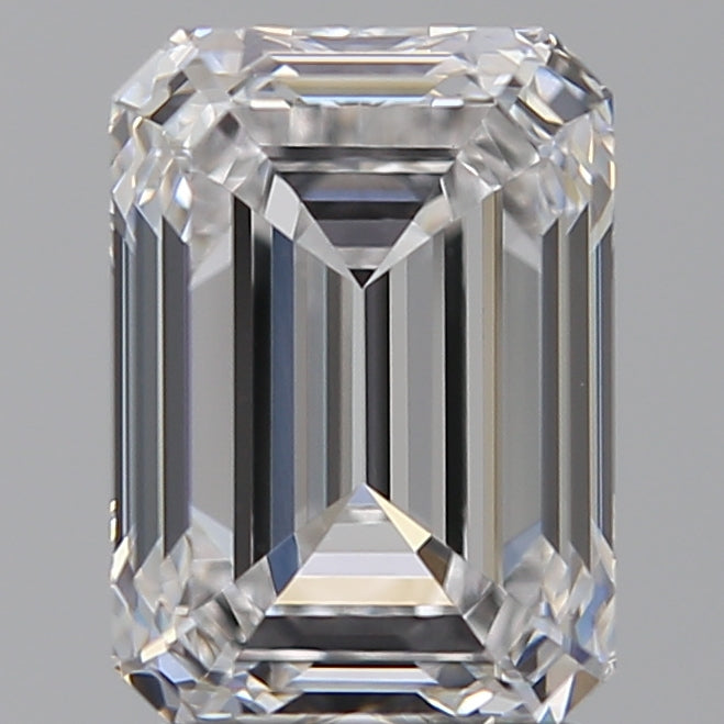 2.58 Carat Emerald Lab Diamond with  Cut Diamond in 14KT  view 1
