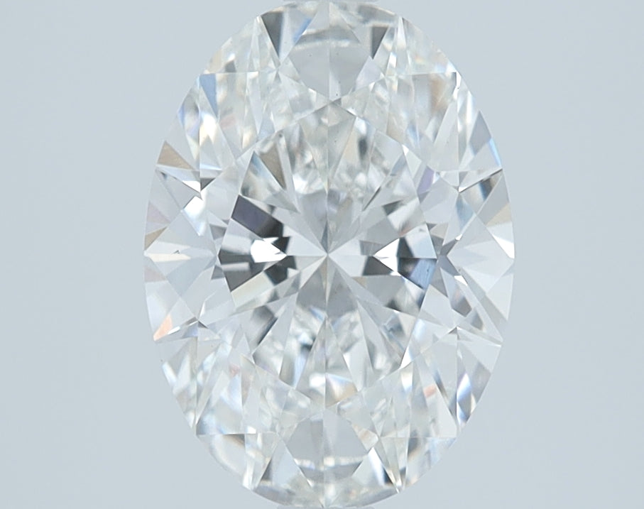 2.01 Carat Oval Lab Diamond with  Cut Diamond in 14KT  view 1
