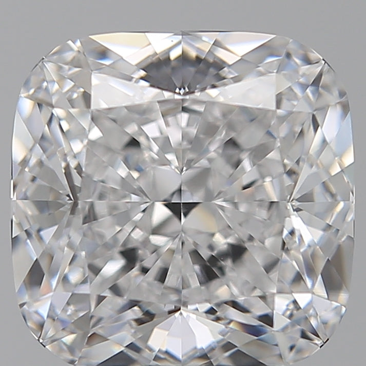 3.55 Carat Cushion Lab Diamond with  Cut Diamond in 14KT  view 1
