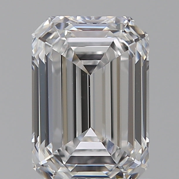 1.06 Carat Emerald Lab Diamond with  Cut Diamond in 14KT  view 1
