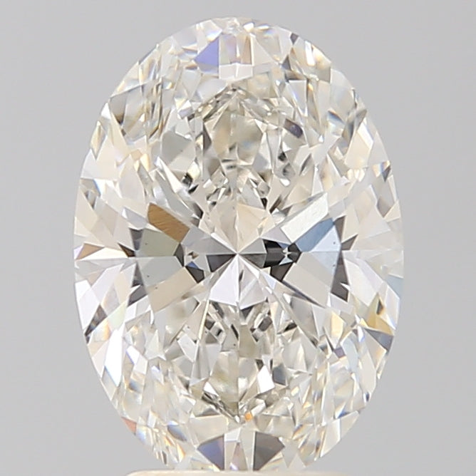 3.19 Carat Oval Lab Diamond with  Cut Diamond in 14KT  view 1
