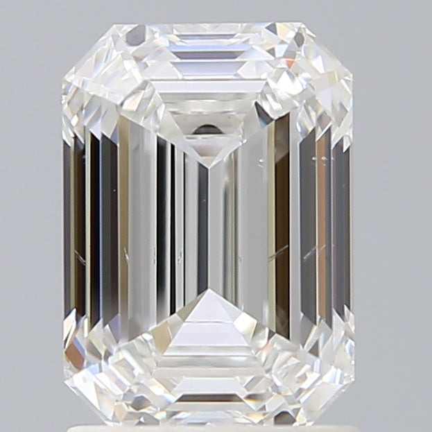 1.92 Carat Emerald Lab Diamond with  Cut Diamond in 14KT  view 1
