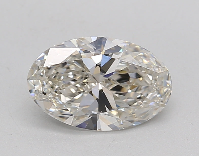 1.03 Carat Oval Lab Diamond with  Cut Diamond in 14KT  view 1
