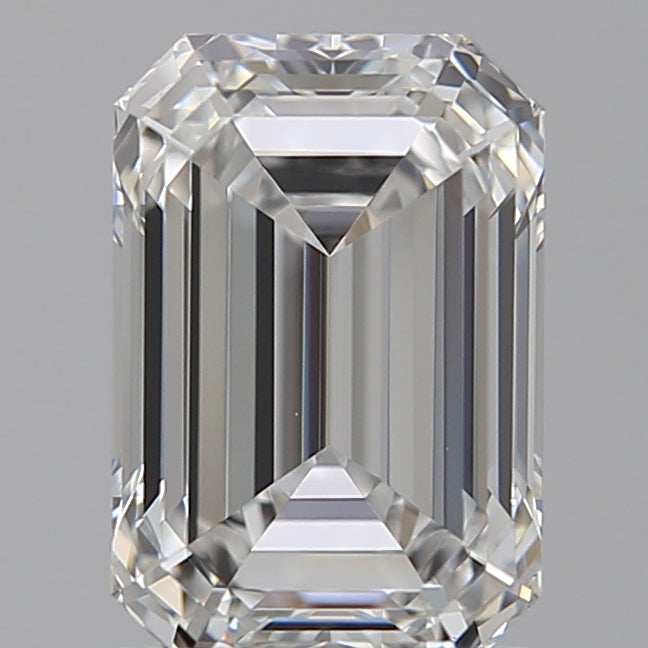 1.54 Carat Emerald Lab Diamond with  Cut Diamond in 14KT  view 1
