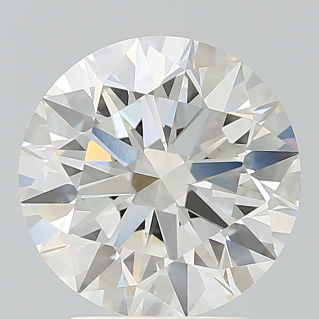 3.21 Carat Round Lab Diamond with  Cut Diamond in 14KT  view 1
