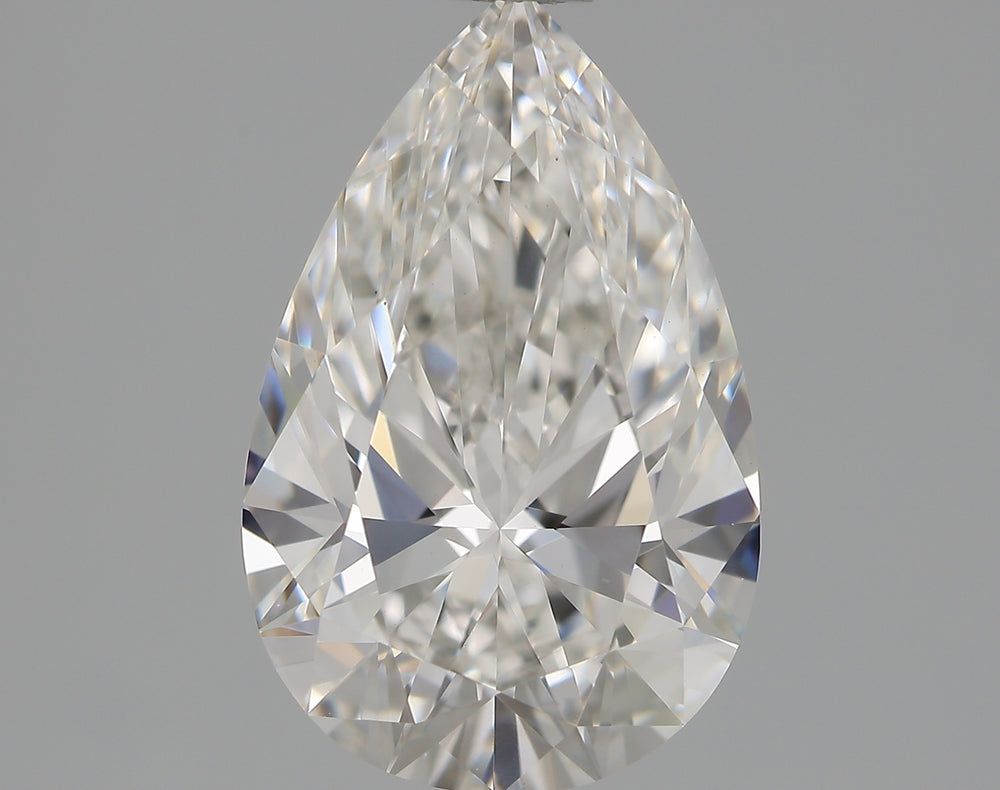 1.73 Carat Pear Lab Diamond with  Cut Diamond in 14KT  view 1
