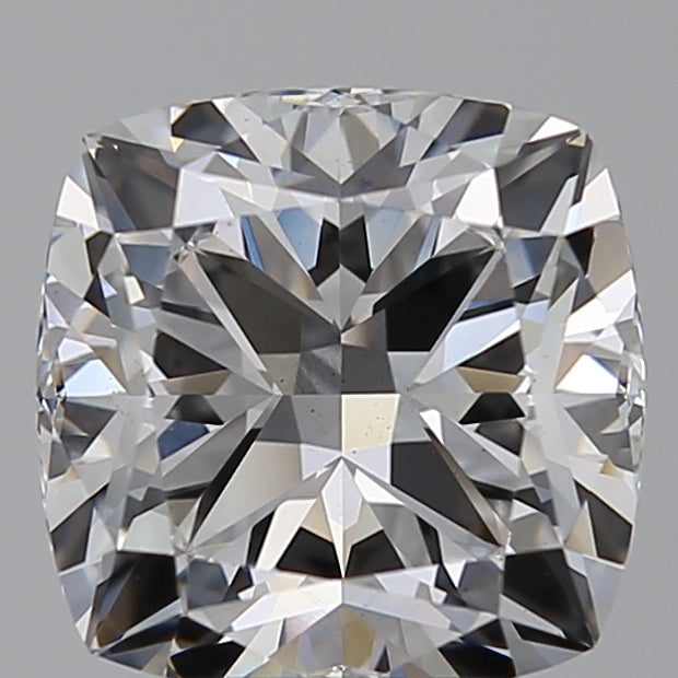 3.97 Carat Cushion Lab Diamond with  Cut Diamond in 14KT  view 1
