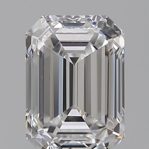 1.01 Carat Emerald Lab Diamond with  Cut Diamond in 14KT  view 1

