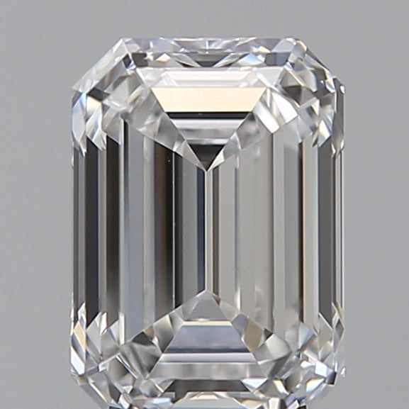 1.03 Carat Emerald Lab Diamond with  Cut Diamond in 14KT  view 1
