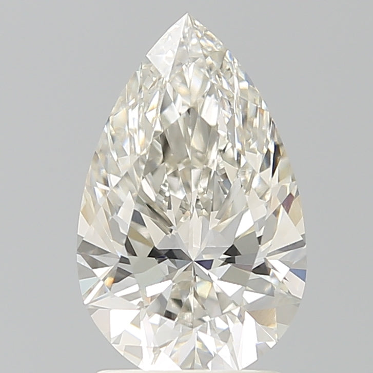 2.26 Carat Pear Lab Diamond with  Cut Diamond in 14KT  view 1

