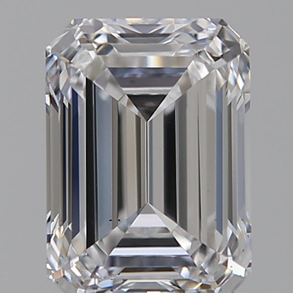 1.08 Carat Emerald Lab Diamond with  Cut Diamond in 14KT  view 1

