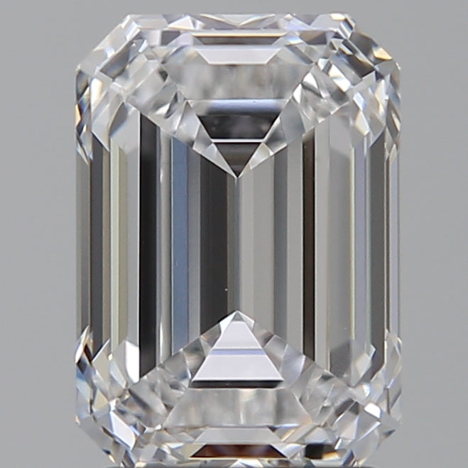 2.52 Carat Emerald Lab Diamond with  Cut Diamond in 14KT  view 1
