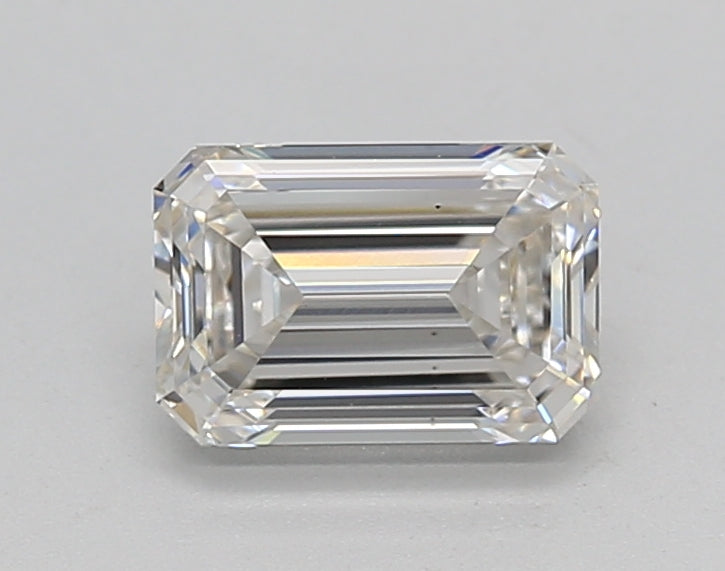 1.01 Carat Emerald Lab Diamond with  Cut Diamond in 14KT  view 1
