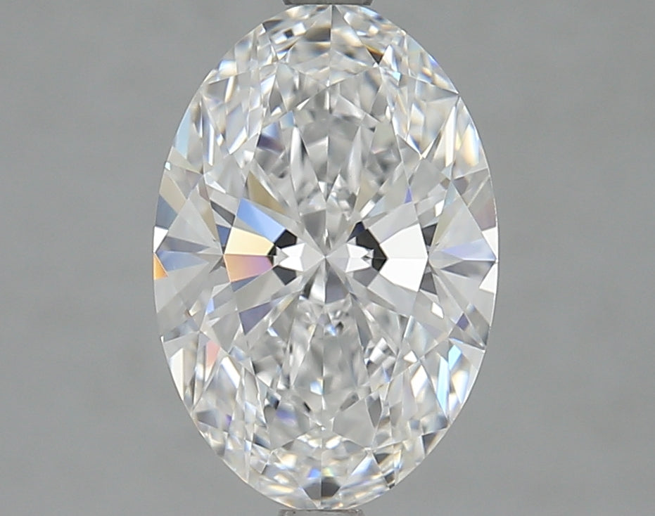2.86 Carat Oval Lab Diamond with  Cut Diamond in 14KT  view 1
