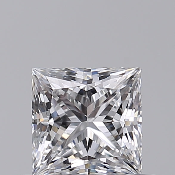0.61 Carat Princess Lab Diamond with  Cut Diamond in 14KT  view 1
