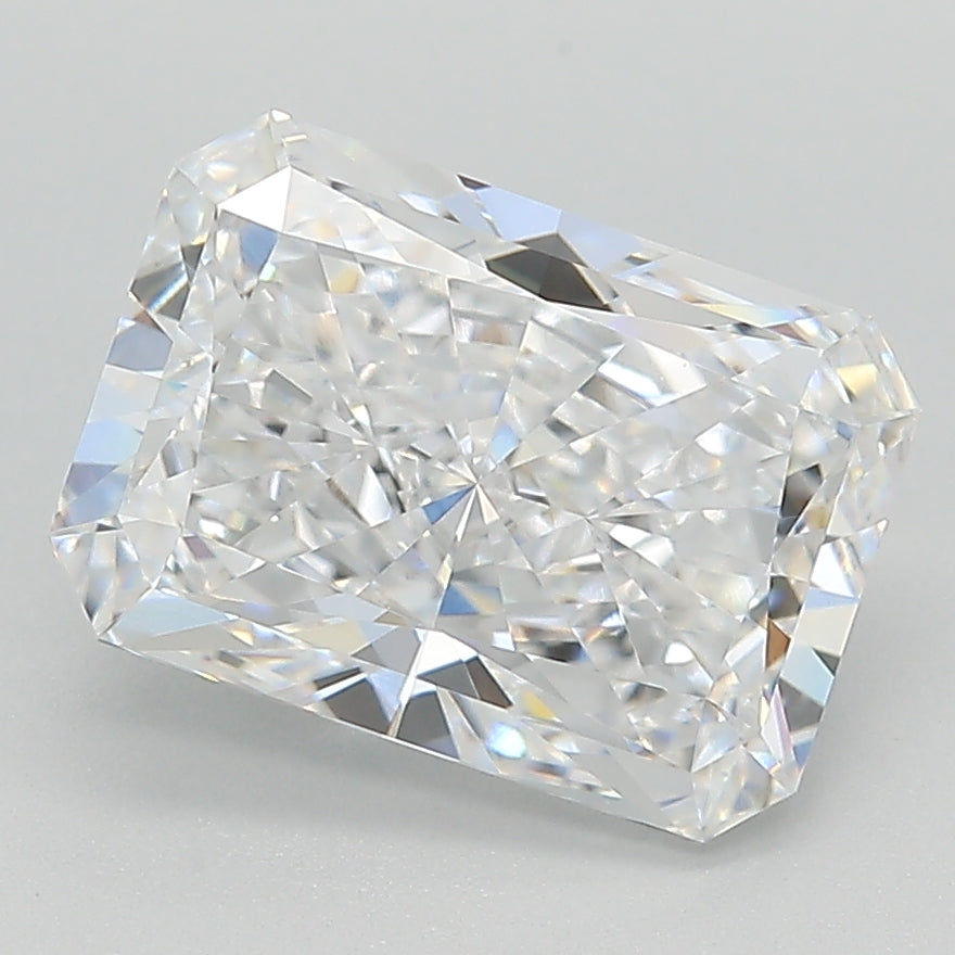 3.09 Carat Radiant Lab Diamond with  Cut Diamond in 14KT  view 1
