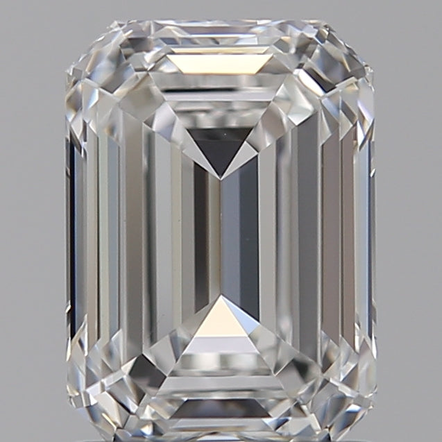 1.53 Carat Emerald Lab Diamond with  Cut Diamond in 14KT  view 1
