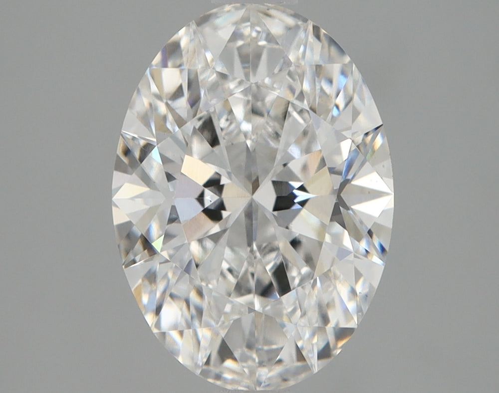 1.72 Carat Oval Lab Diamond with  Cut Diamond in 14KT  view 1
