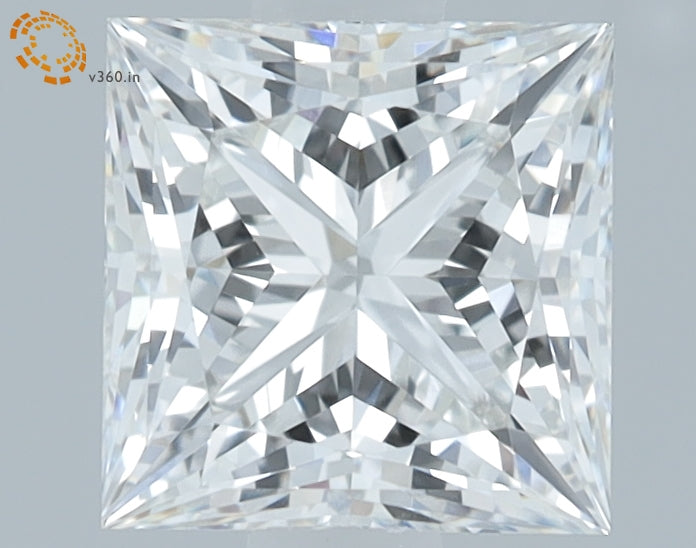1.06 Carat Princess Lab Diamond with  Cut Diamond in 14KT  view 1
