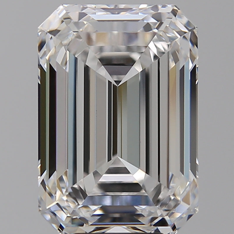 9.03 Carat Emerald Lab Diamond with  Cut Diamond in 14KT  view 1
