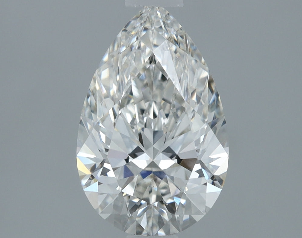 1.05 Carat Pear Lab Diamond with  Cut Diamond in 14KT  view 1
