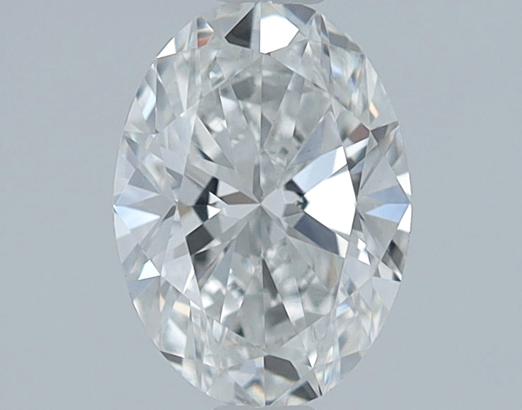 1.02 Carat Oval Lab Diamond with  Cut Diamond in 14KT  view 1
