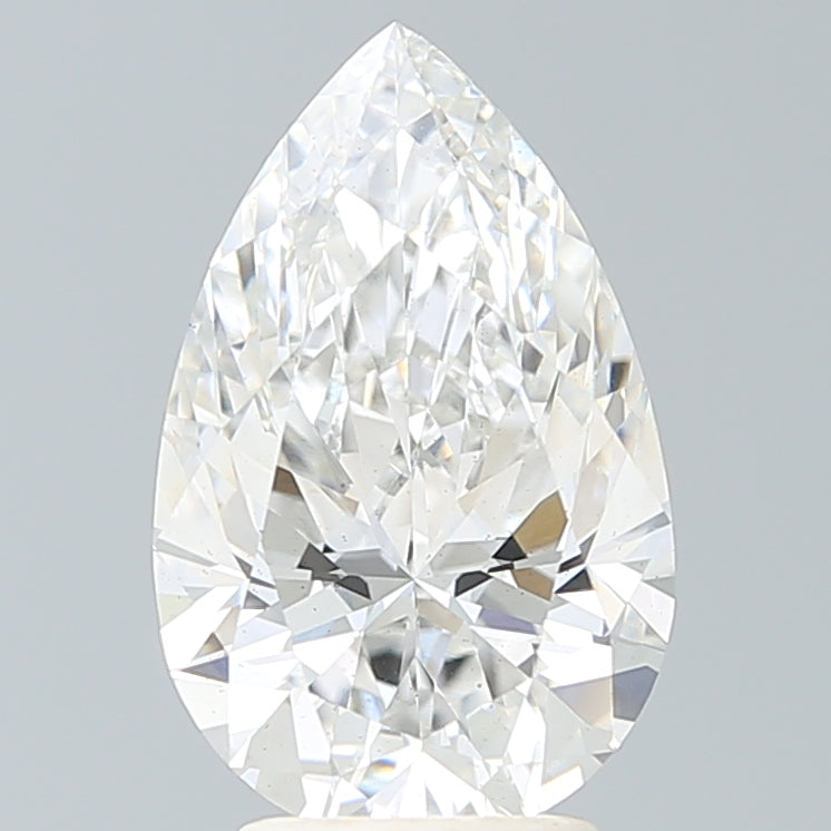 3.36 Carat Pear Lab Diamond with  Cut Diamond in 14KT  view 1
