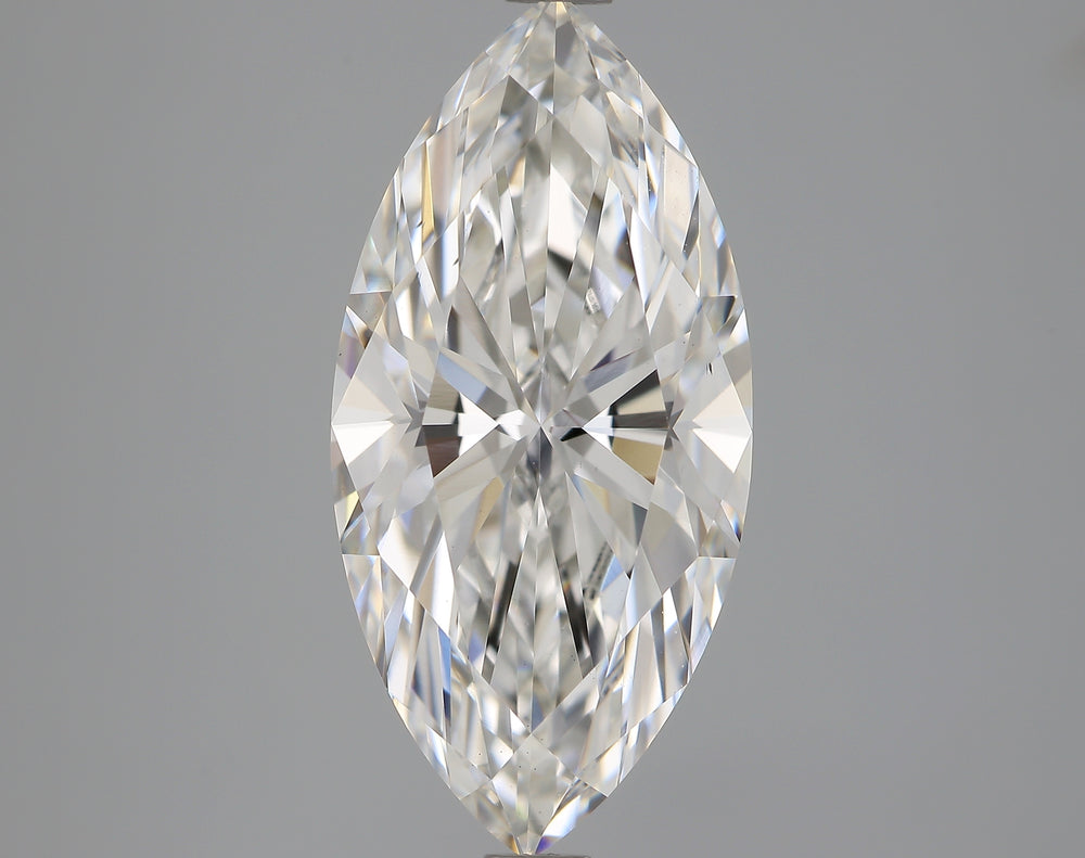 3.08 Carat Marquise Lab Diamond with  Cut Diamond in 14KT  view 1
