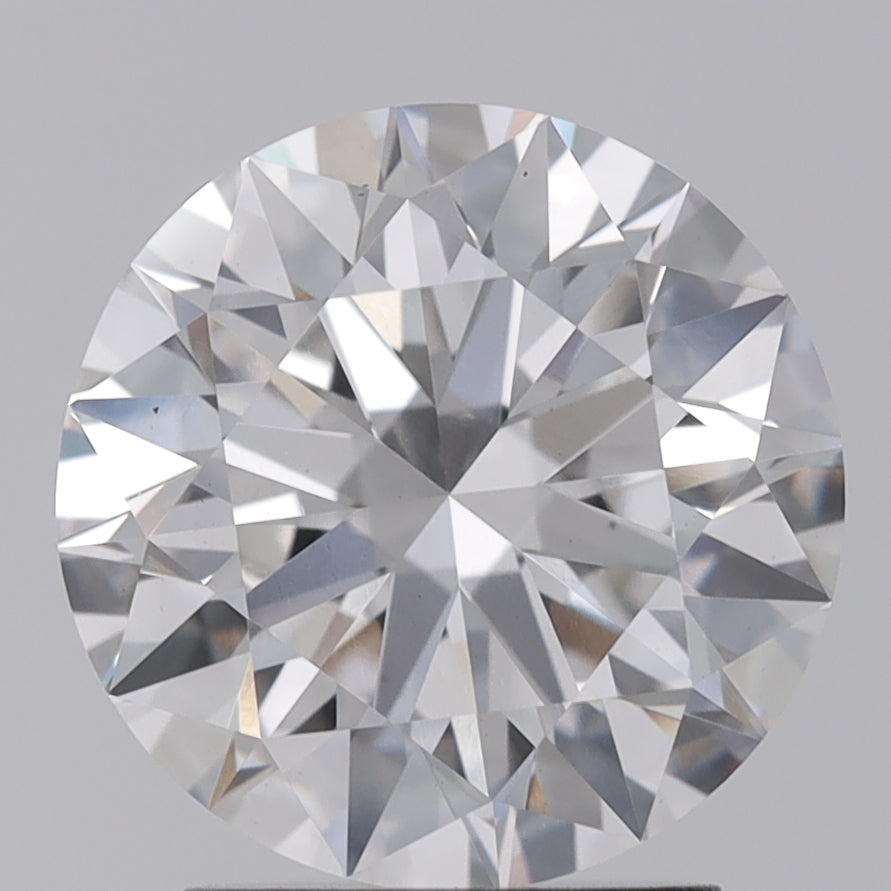 2.57 Carat Round Lab Diamond with  Cut Diamond in 14KT  view 1
