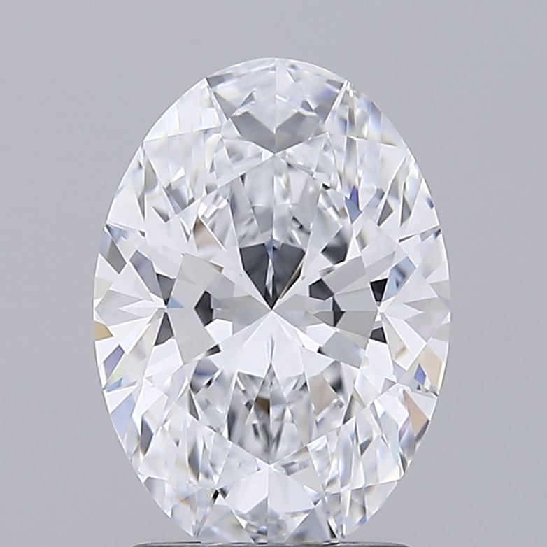 2.07 Carat Oval Lab Diamond with  Cut Diamond in 14KT  view 1

