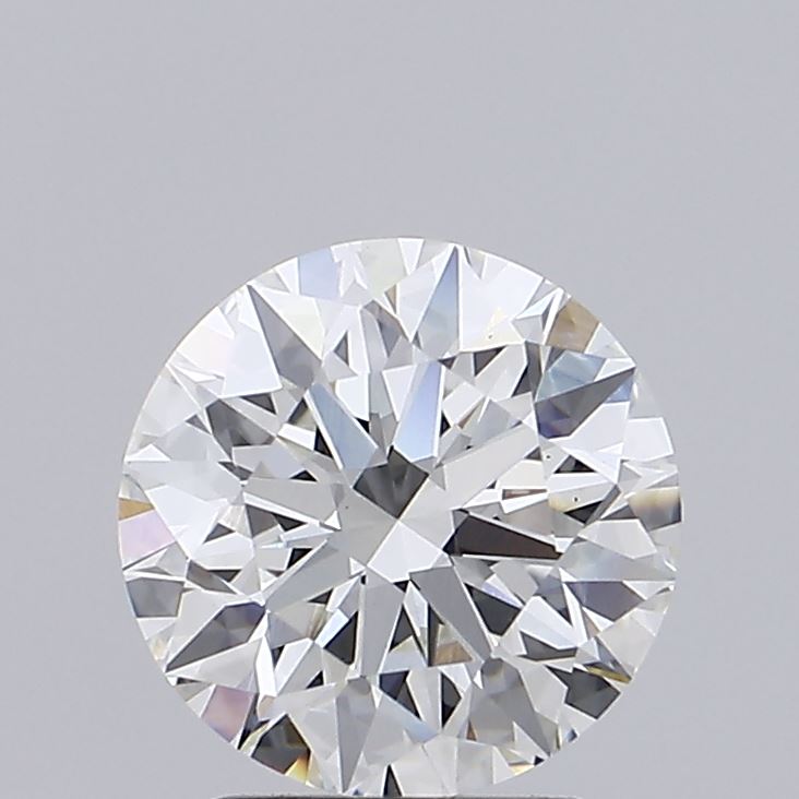 2.35 Carat Round Lab Diamond with  Cut Diamond in 14KT  view 1
