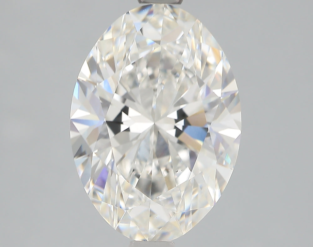 2.71 Carat Oval Lab Diamond with  Cut Diamond in 14KT  view 1
