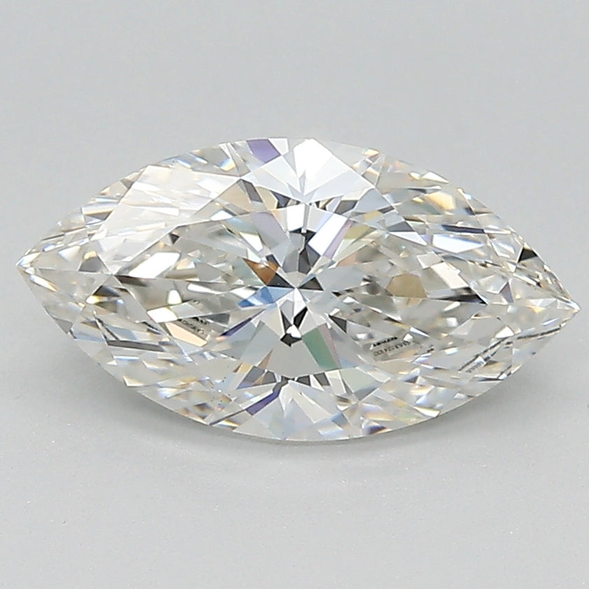 1.5 Carat Marquise Lab Diamond with  Cut Diamond in 14KT  view 1
