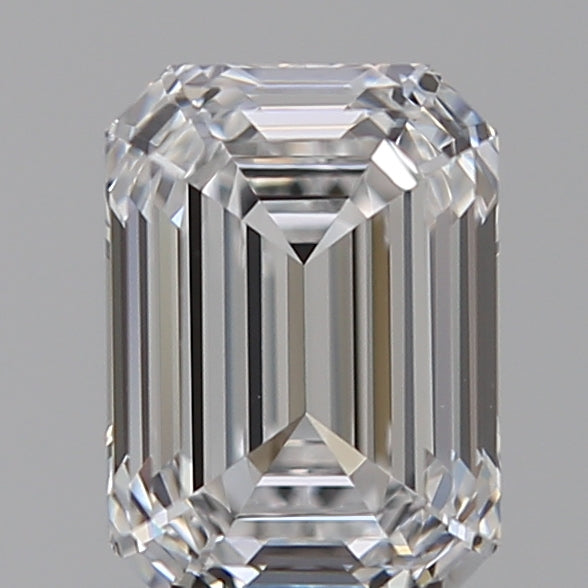 1.0 Carat Emerald Lab Diamond with  Cut Diamond in 14KT  view 1
