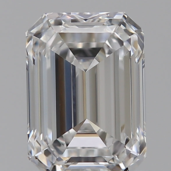 1.03 Carat Emerald Lab Diamond with  Cut Diamond in 14KT  view 1
