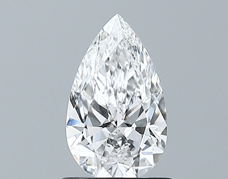 0.7 Carat Pear Lab Diamond with  Cut Diamond in 14KT  view 1
