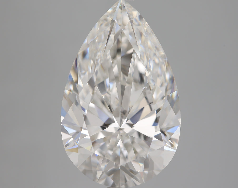 5.52 Carat Pear Lab Diamond with  Cut Diamond in 14KT  view 1
