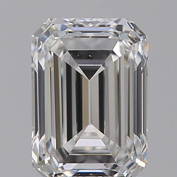 1.01 Carat Emerald Lab Diamond with  Cut Diamond in 14KT  view 1
